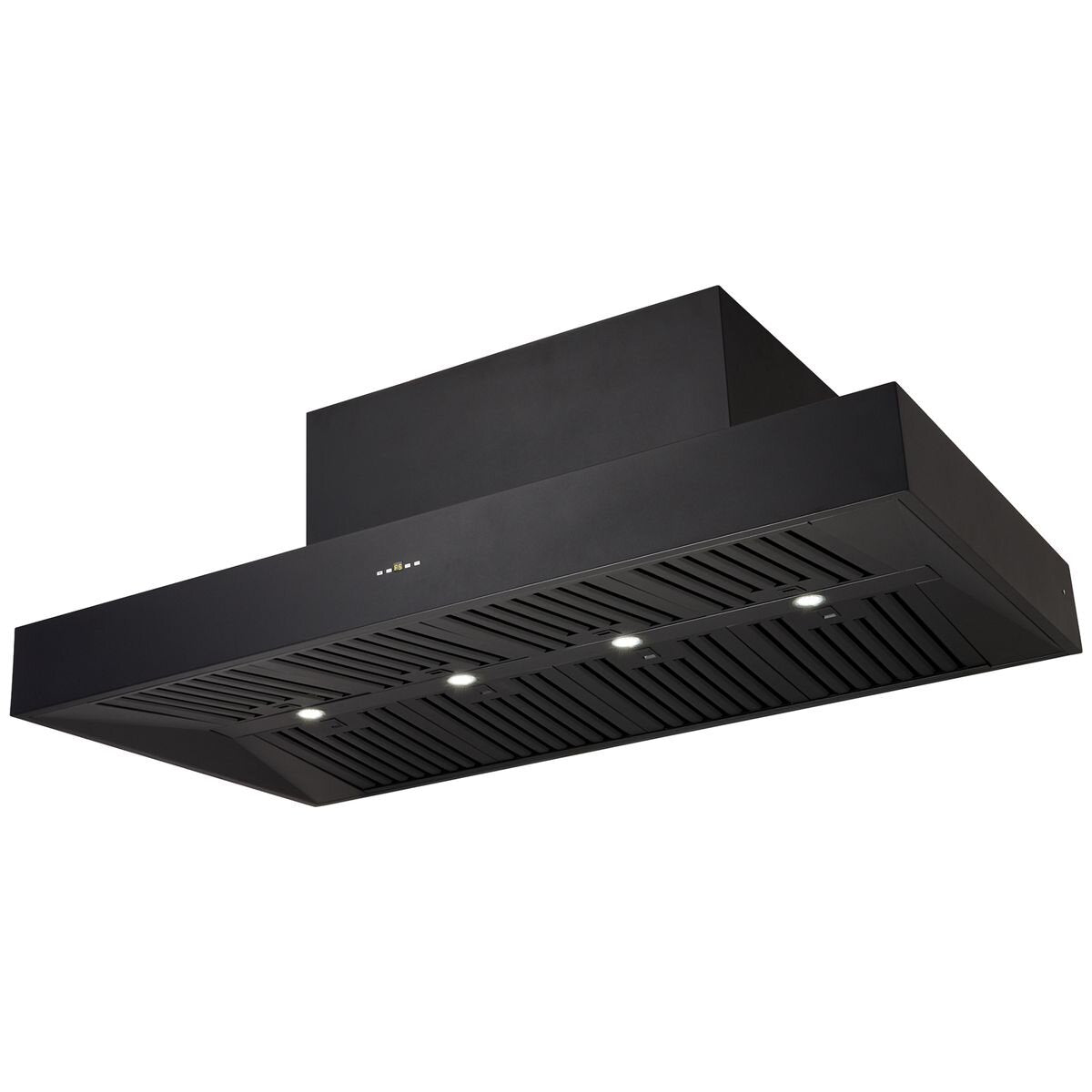 Schweigen 150cm BBQ Canopy Rangehood - Matte Black, 2500m³/h, Twin Internal Motors, Remote - CL7375BPAK