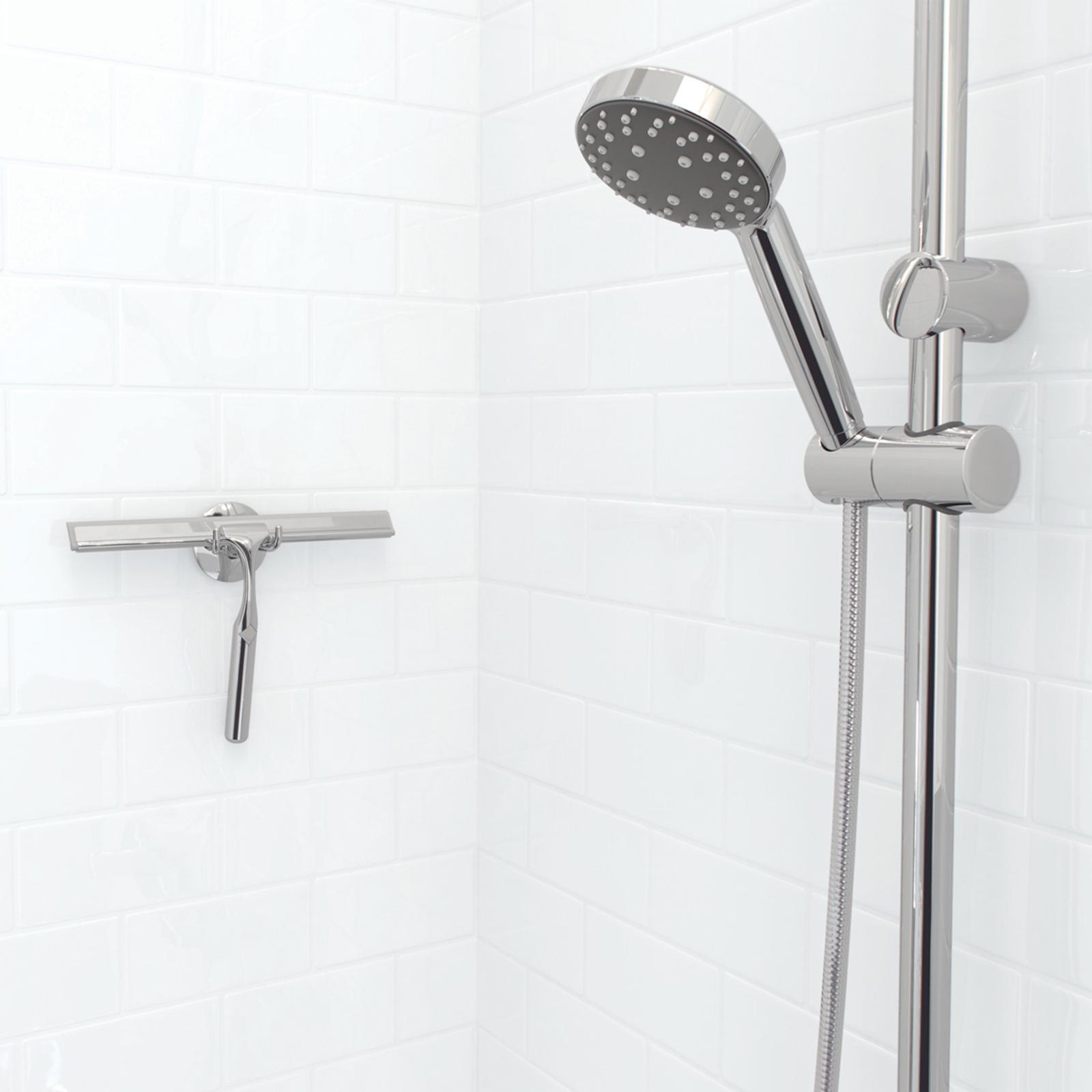 Better Living Deluxe Shower Squeegee Chrome with Suction Storage Hook