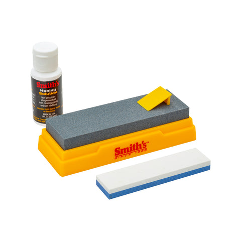 Smith's Combination Bench Stone Kit with Honing Solution