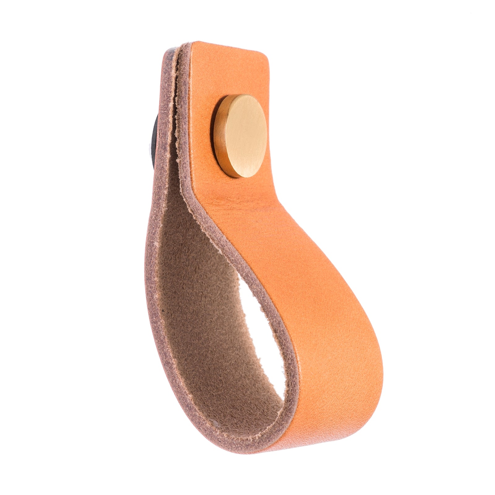 Lane 128mm Tan Synthetic Leather Cabinet Handle 172mm Overall Length