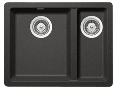 Abey Schock Soho 1 and 1/3 bowl sink 550mm - grey stone colour, topmount or flush mount - N150S