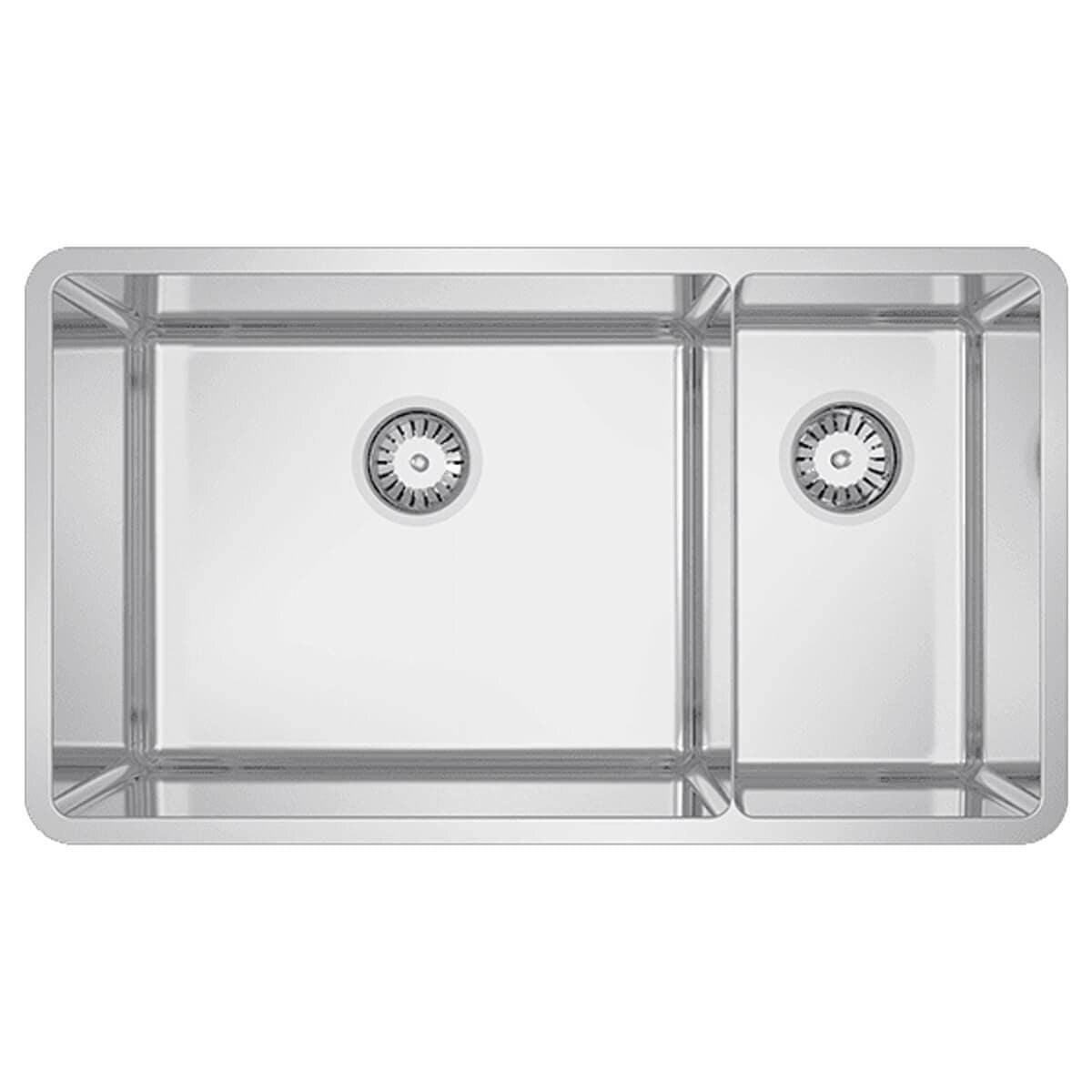Abey Lucia 221 Sink and Tap Pack - 1 and 3/4 Bowl, 53L Total, Pull Out Mixer Tap - LUA221T14