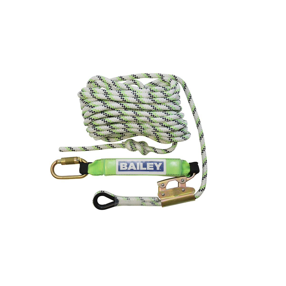 Bailey Fall Protection 15m Rope Lifeline 12mm with Rope Grab