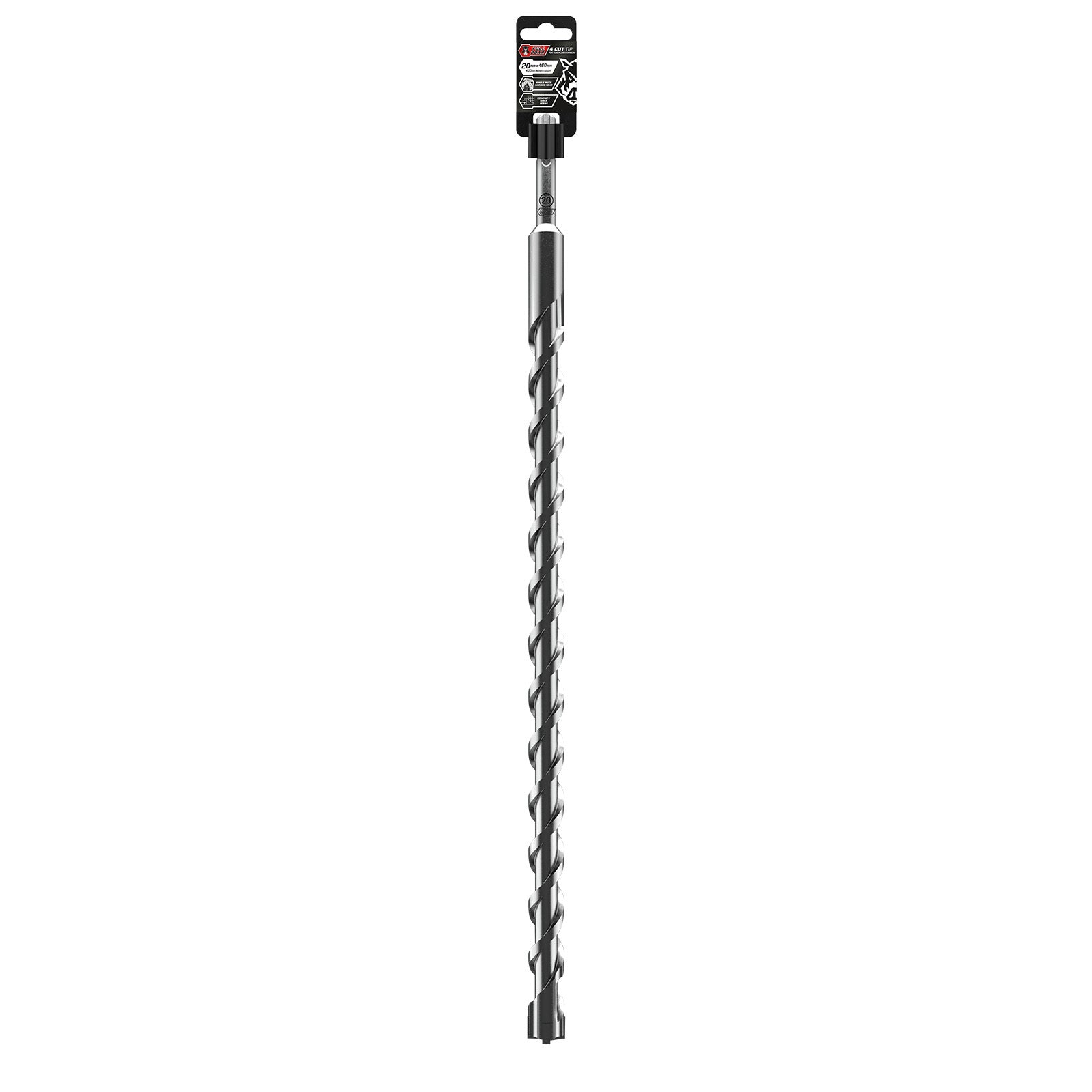 Full Boar 20 x 460mm 4 Cut SDS-Plus Masonry Drill Bit
