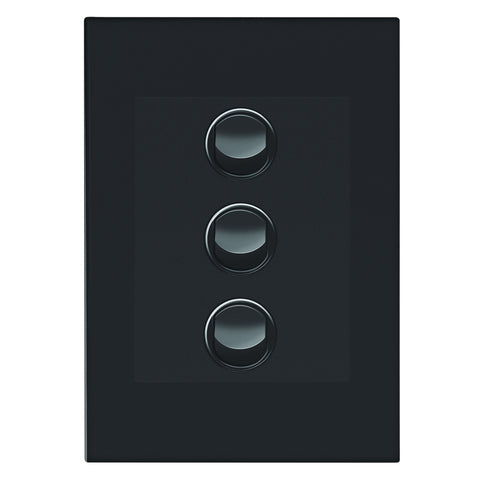 HPM VIVO 3 Gang Vertical Wall Switch 16AX 2 Way Grey EV770/3GR