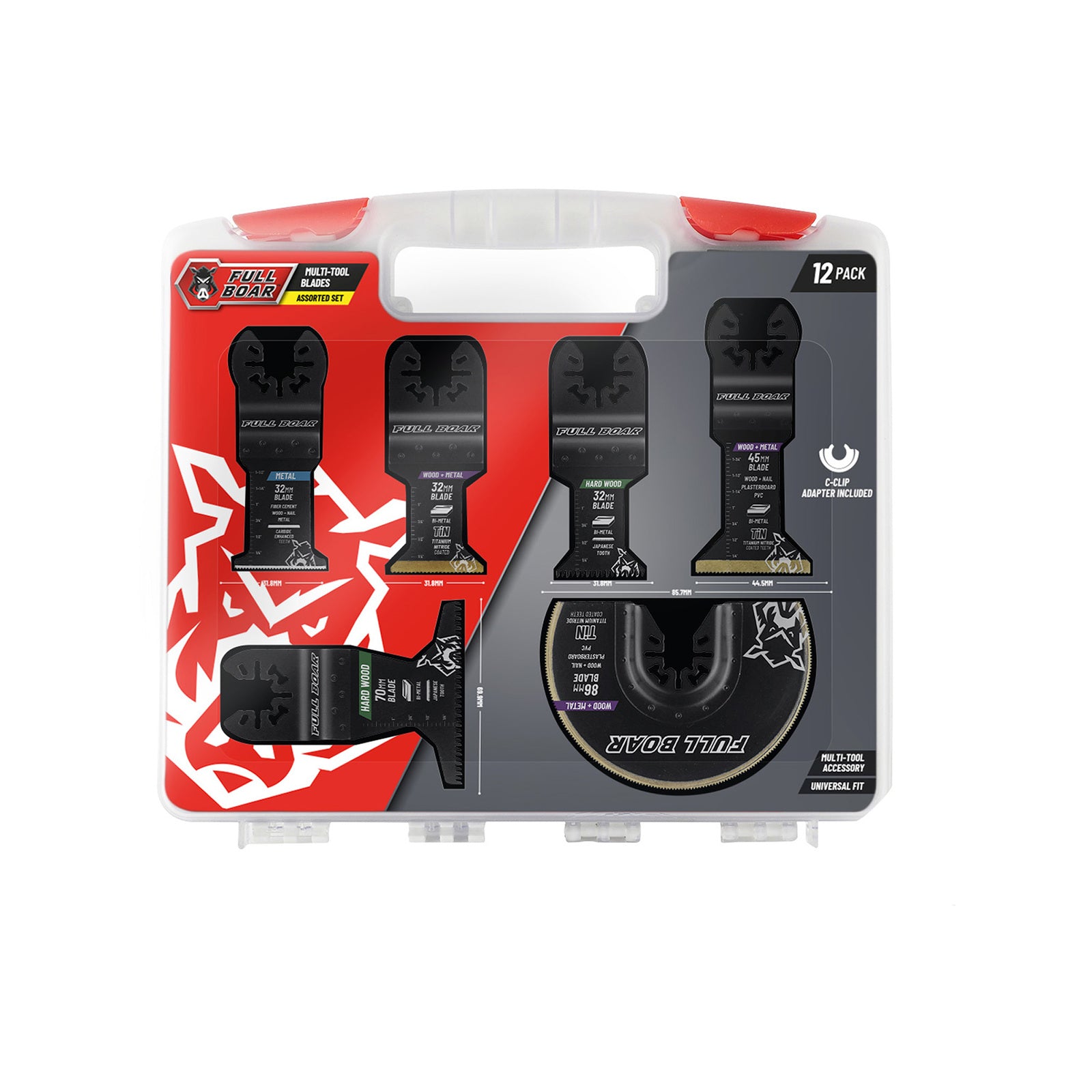 Full Boar 12 Piece Assorted Multi-Tool Blade Set