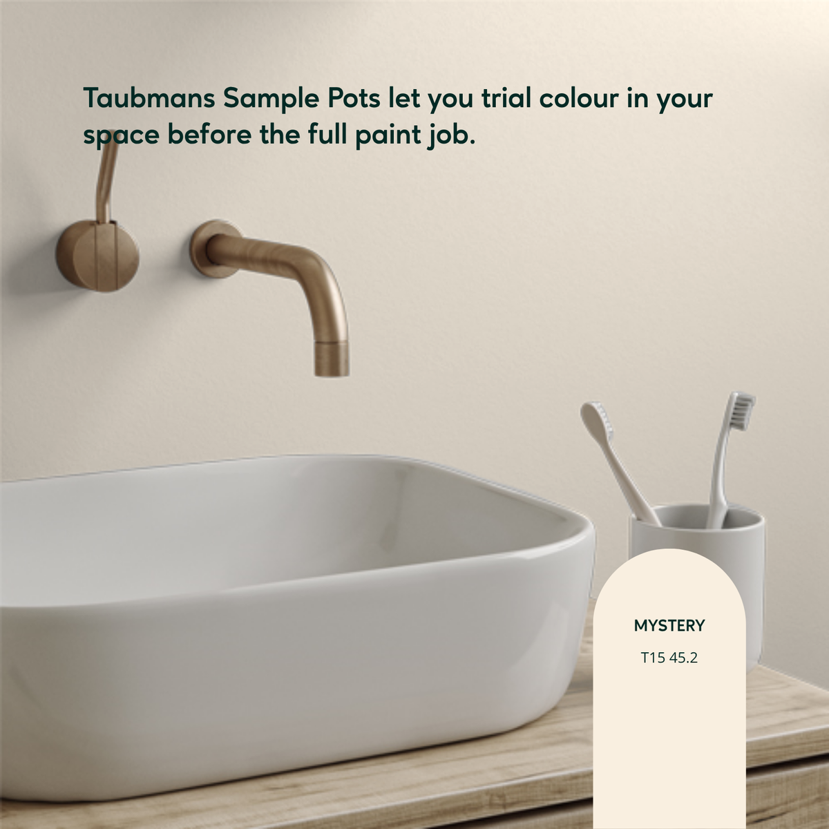 Taubmans Neutral Sample Pot 500ml Water-Based Easy Clean Test Paint - SuperSaverAU - view 5