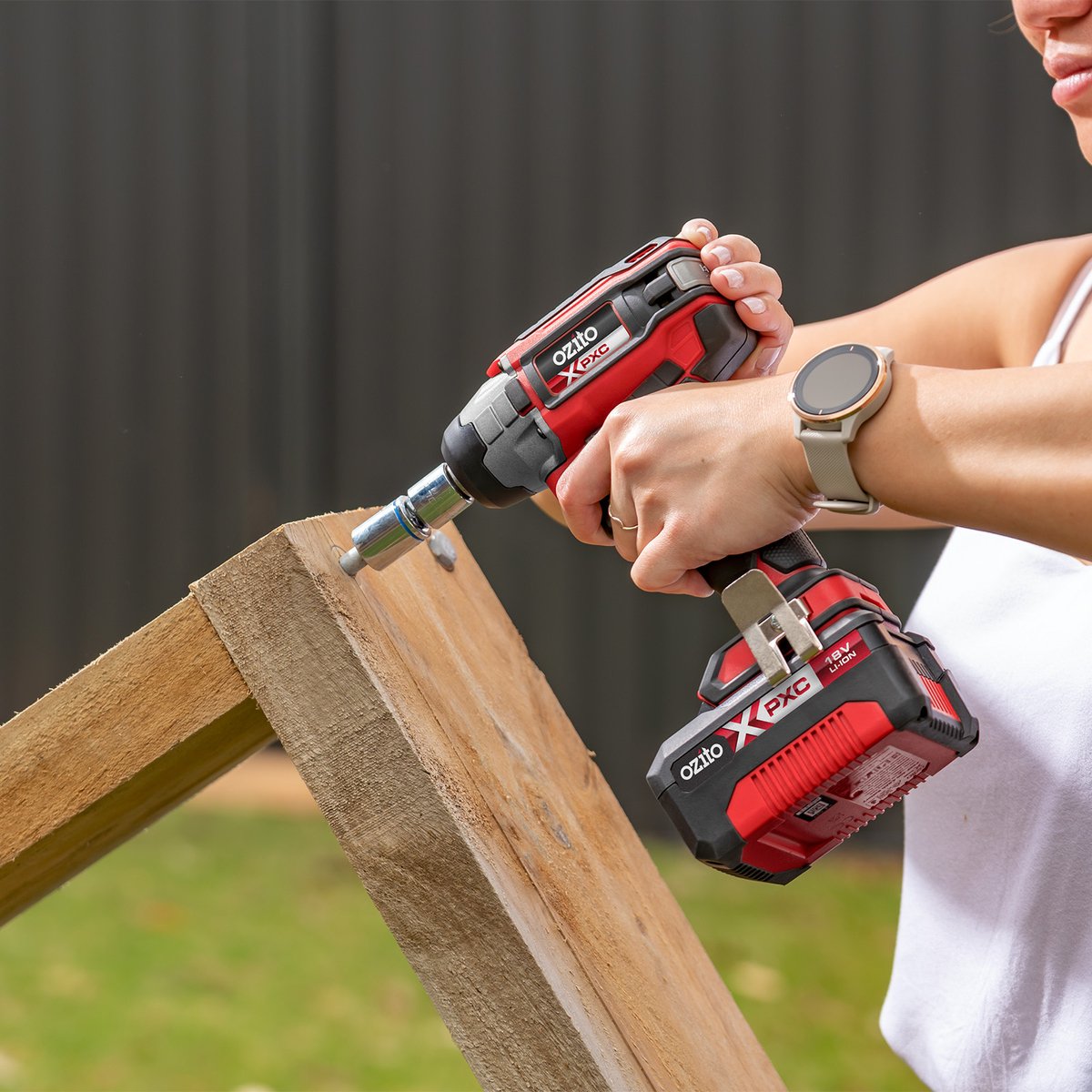 Ozito PXC 18V Cordless Brushless 1/2" Impact Wrench PXBWS-230, Skin Only