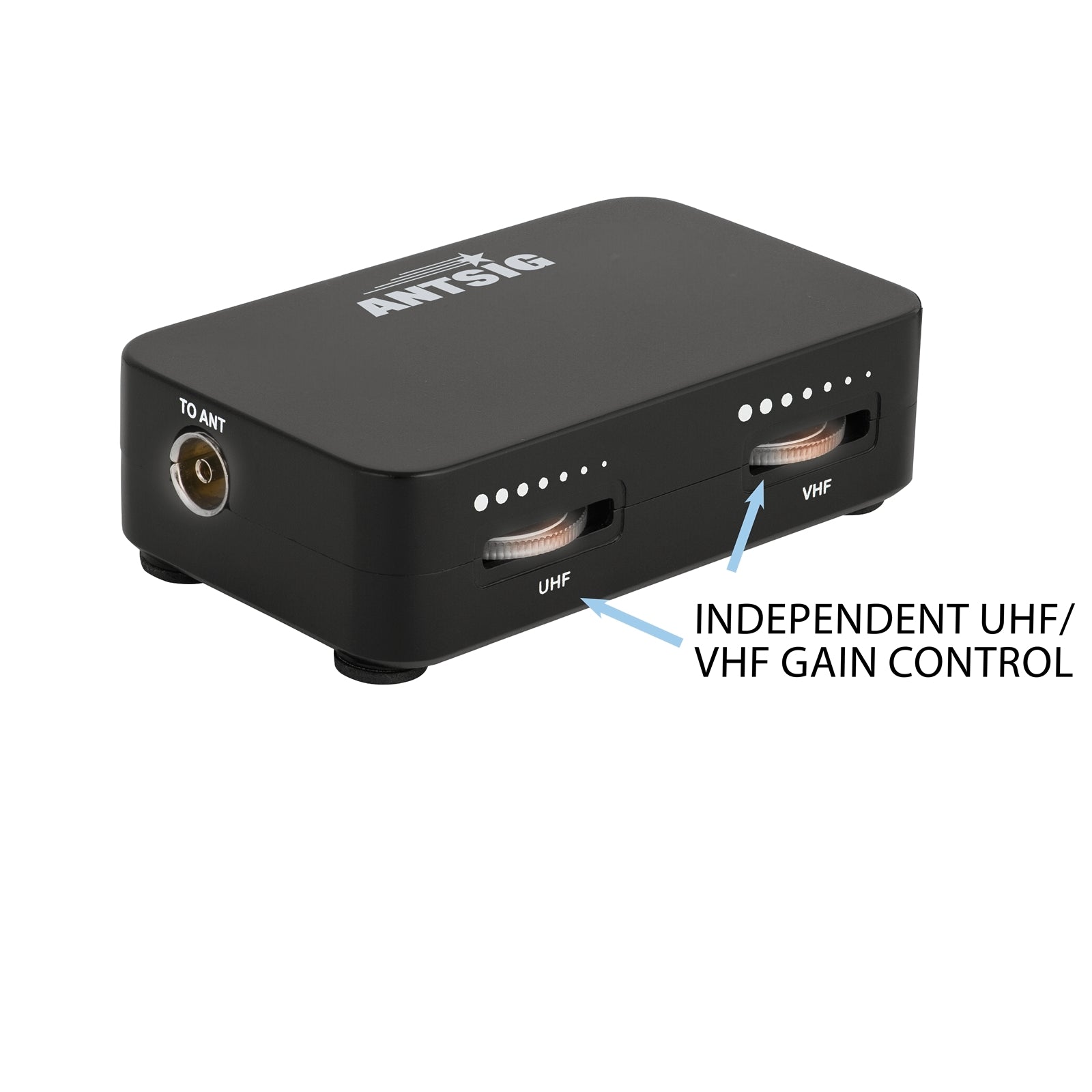 Antsig Indoor Antenna Amplifier with VHF/UHF Gain Control AP861