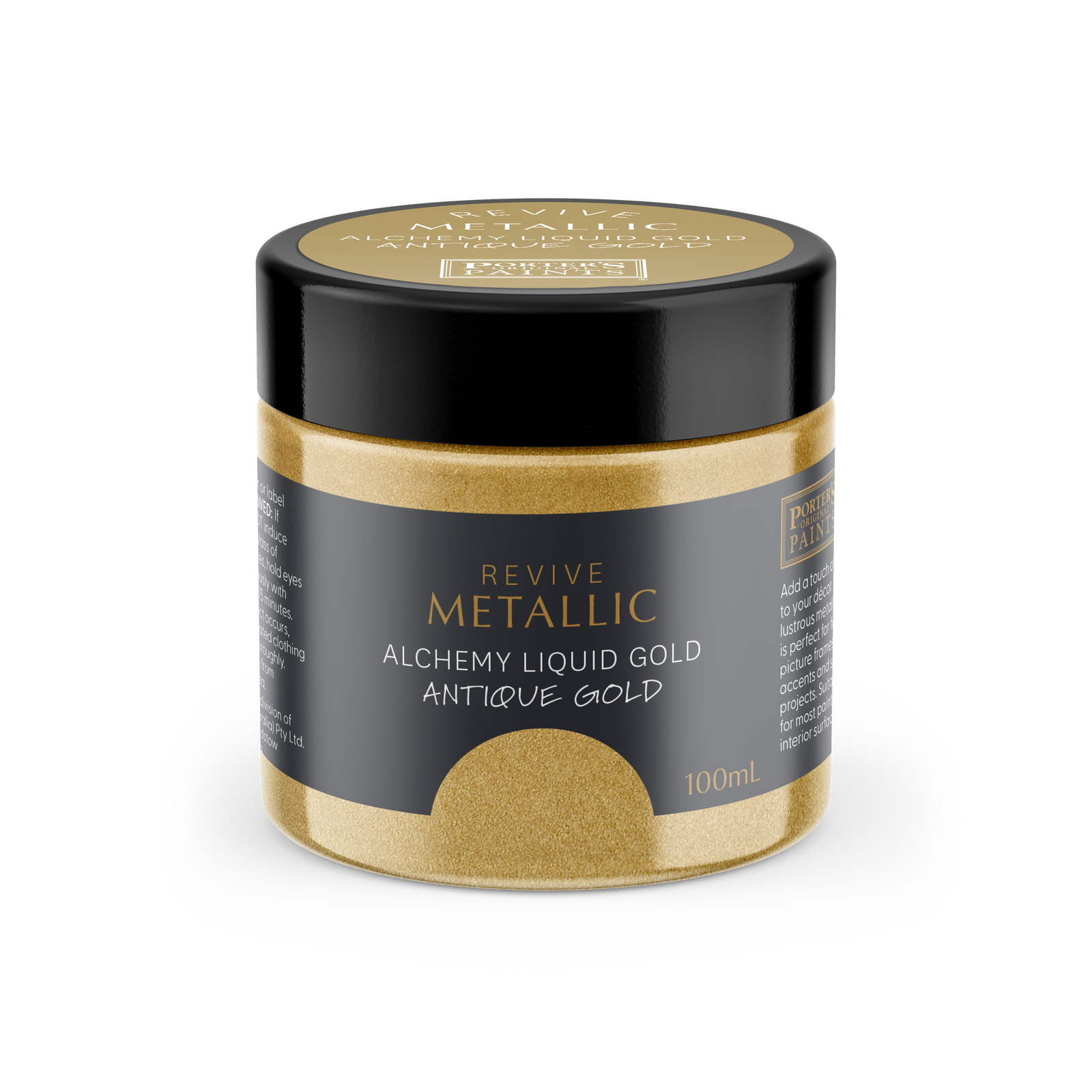 Porter's Paints 100ml Metallic Antique Gold Furniture Paint