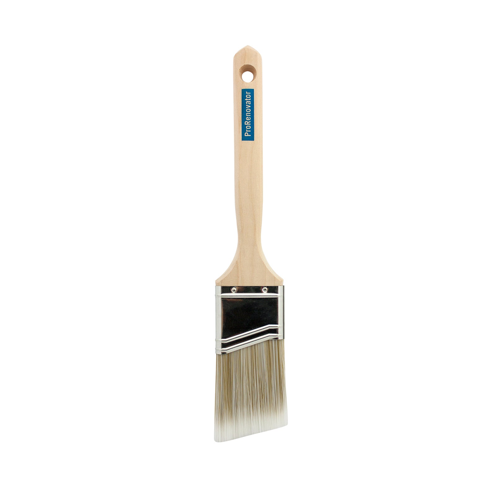 Pro Renovator Angled Trim Paint Brush 50mm Synthetic Filament Raw Timber Handle