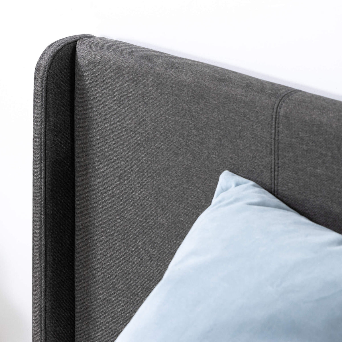 Zinus Maddon queen gas lift storage bed frame - dark grey upholstered, 317kg capacity - AU-FPPST2-12Q