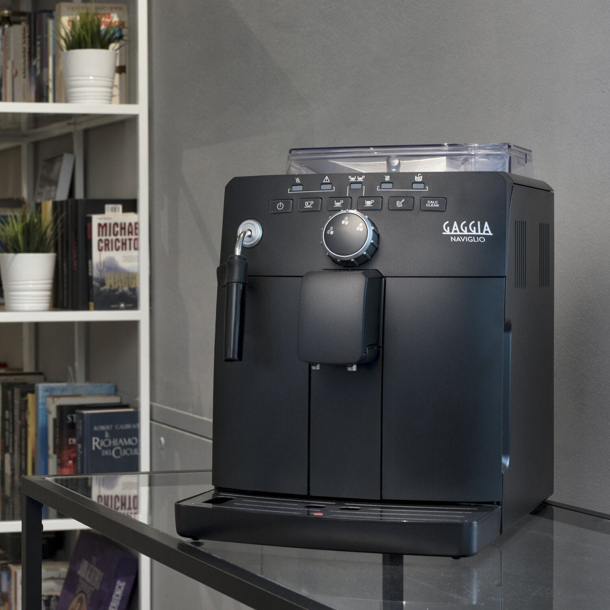 Gaggia Naviglio coffee machine - 100% ceramic grinders, classic pannarello, 15 bar, black - 882874901010