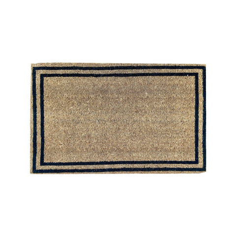 Bayliss Balmain Border Coir Outdoor Door Mat 50 x 80cm Black