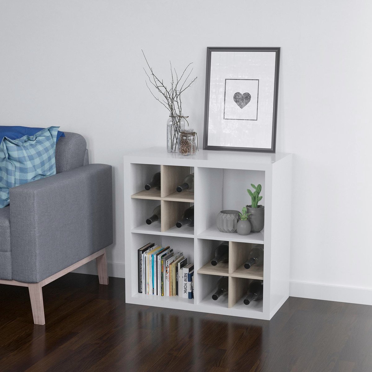 Flexi Storage Clever Cube Oak Divider Insert 335 x 385 x 335mm