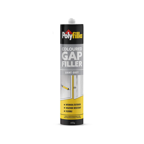 Poly 450g Light Grey Coloured Caulk Gap Filler - 450g - Light Grey - Acrylic - Weather Resistant - SuperSaverAU - view 1