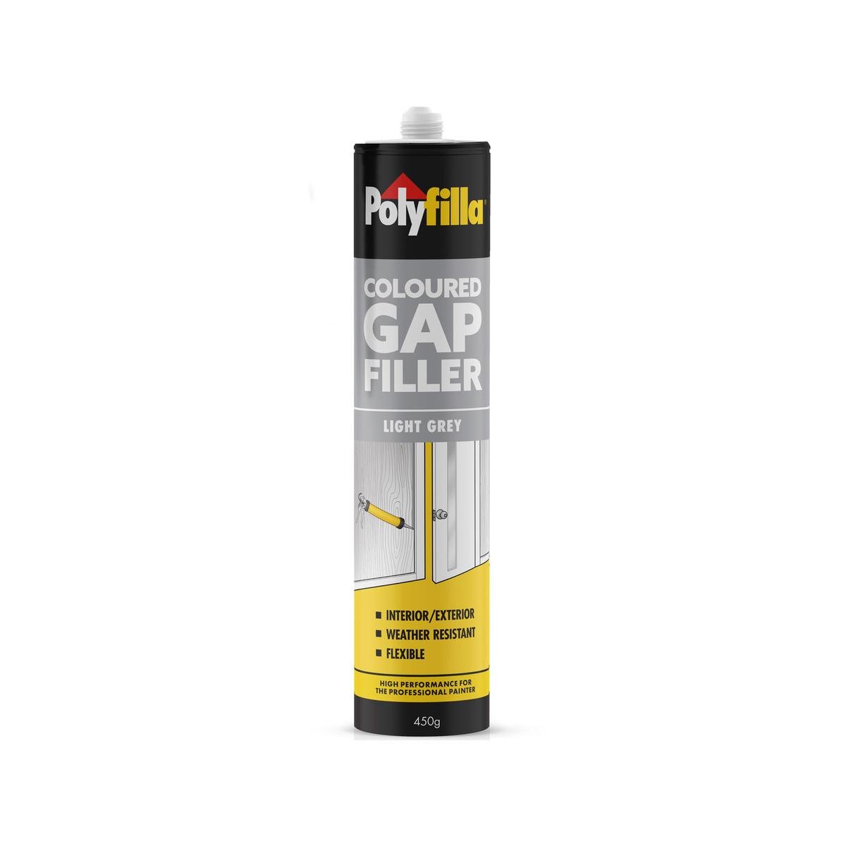 Poly 450g Light Grey Coloured Caulk Gap Filler - 450g - Light Grey - Acrylic - Weather Resistant - SuperSaverAU - view 1