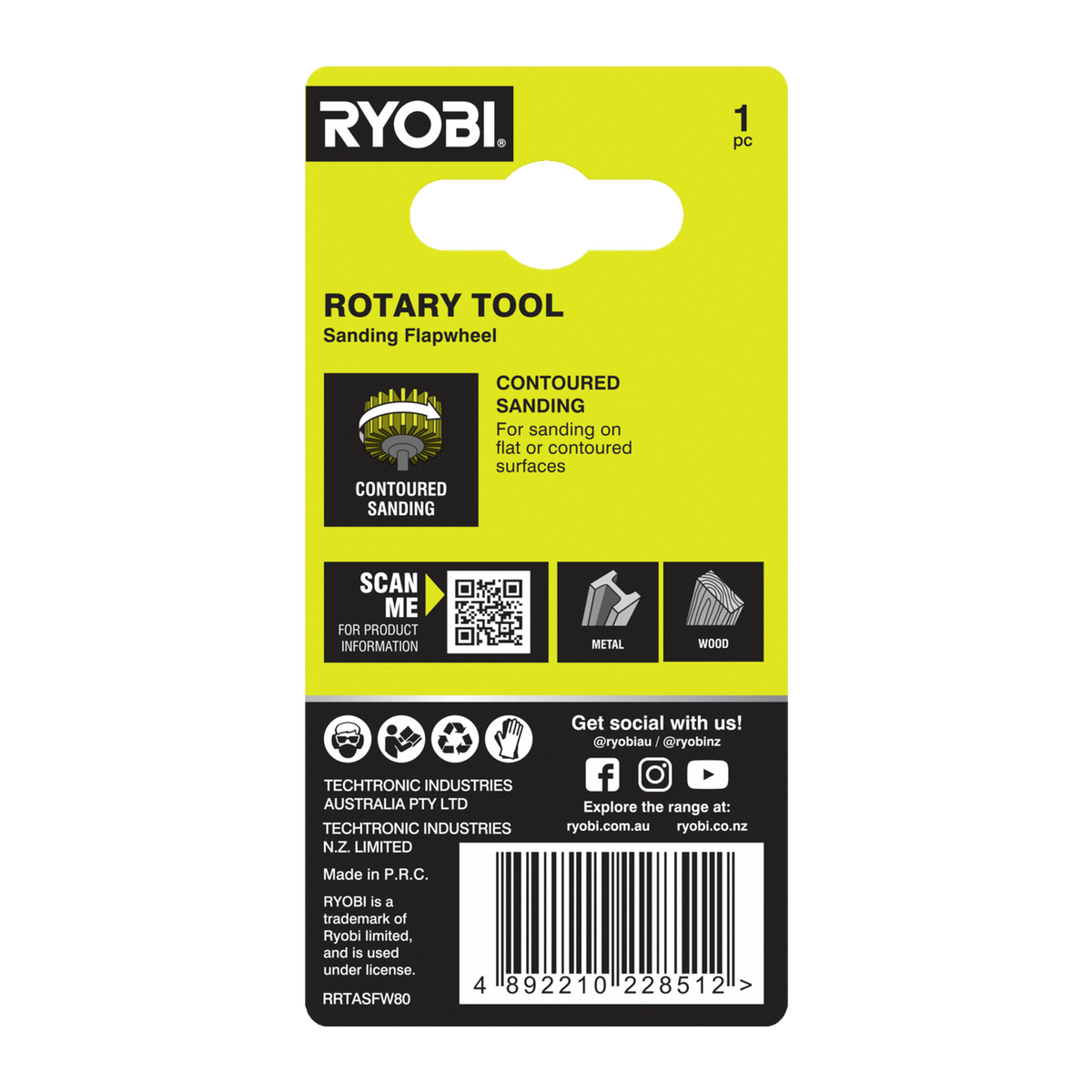 Ryobi 80 Grit Flap Wheel for Rotary Tool