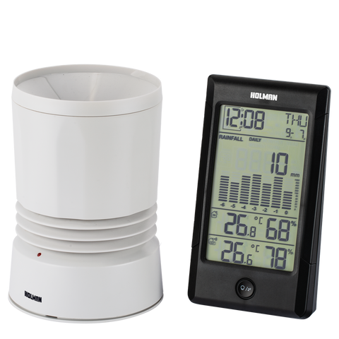 Wireless Digital Rain Gauge - Measures Rainfall, Humidity & Temperature - 165mm x 190mm x 125mm - SuperSaverAU - view 1