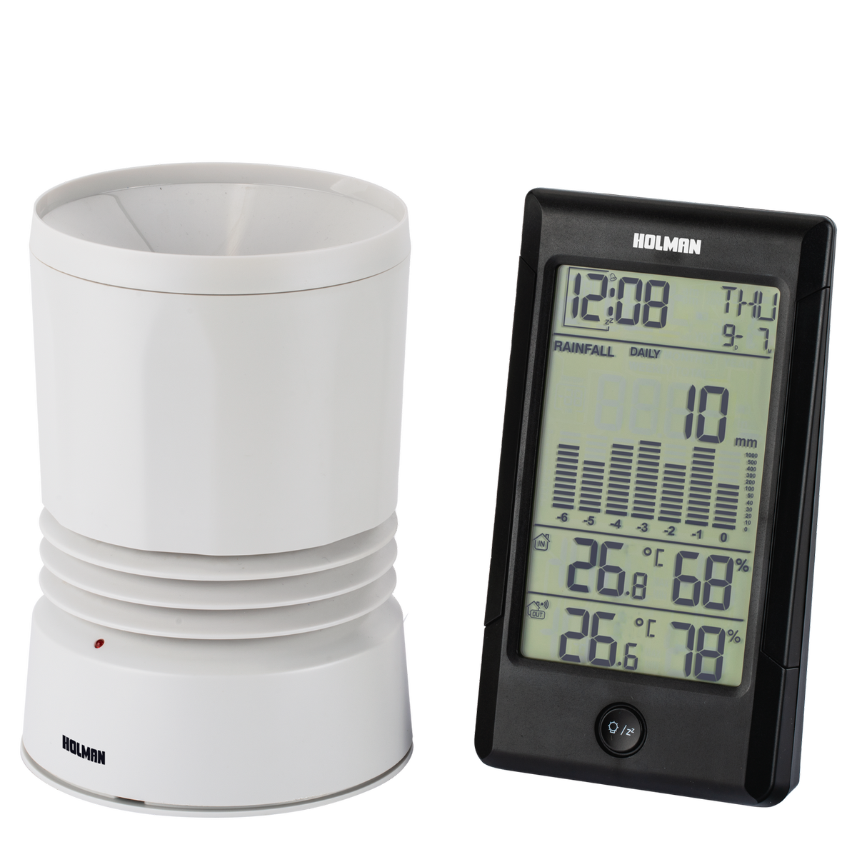 Holman Wireless Digital Rain Gauge with Temperature and Humidity DRG001