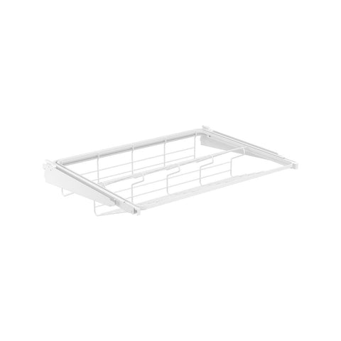 Flexi Storage White Double Slot Sliding Wire Shoe Rack 600mm Steel Ventilated - SuperSaverAU - view 1