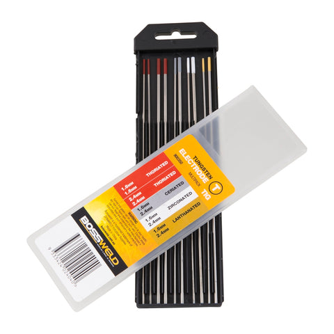 Bossweld Multi Pack Tungsten Electrodes - 10 Pack 178mm TIG Welding Assortment