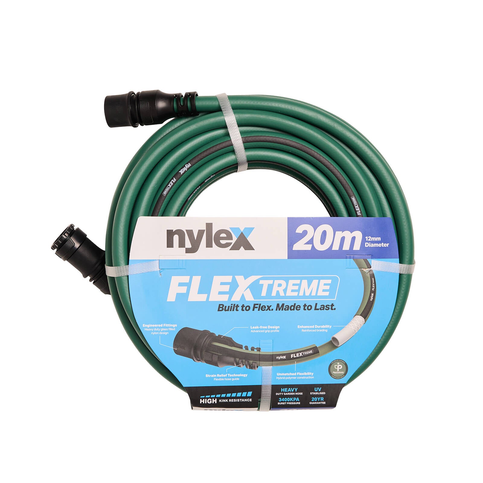 Nylex Flextreme 20m 12mm Garden Hose - 3400kpa, UV Protected, Kink Resistant