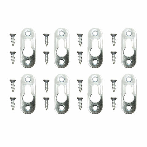 Everhang 10kg Zinc Plated Steel Picture Hanging Keyhole Plate 8 Pack