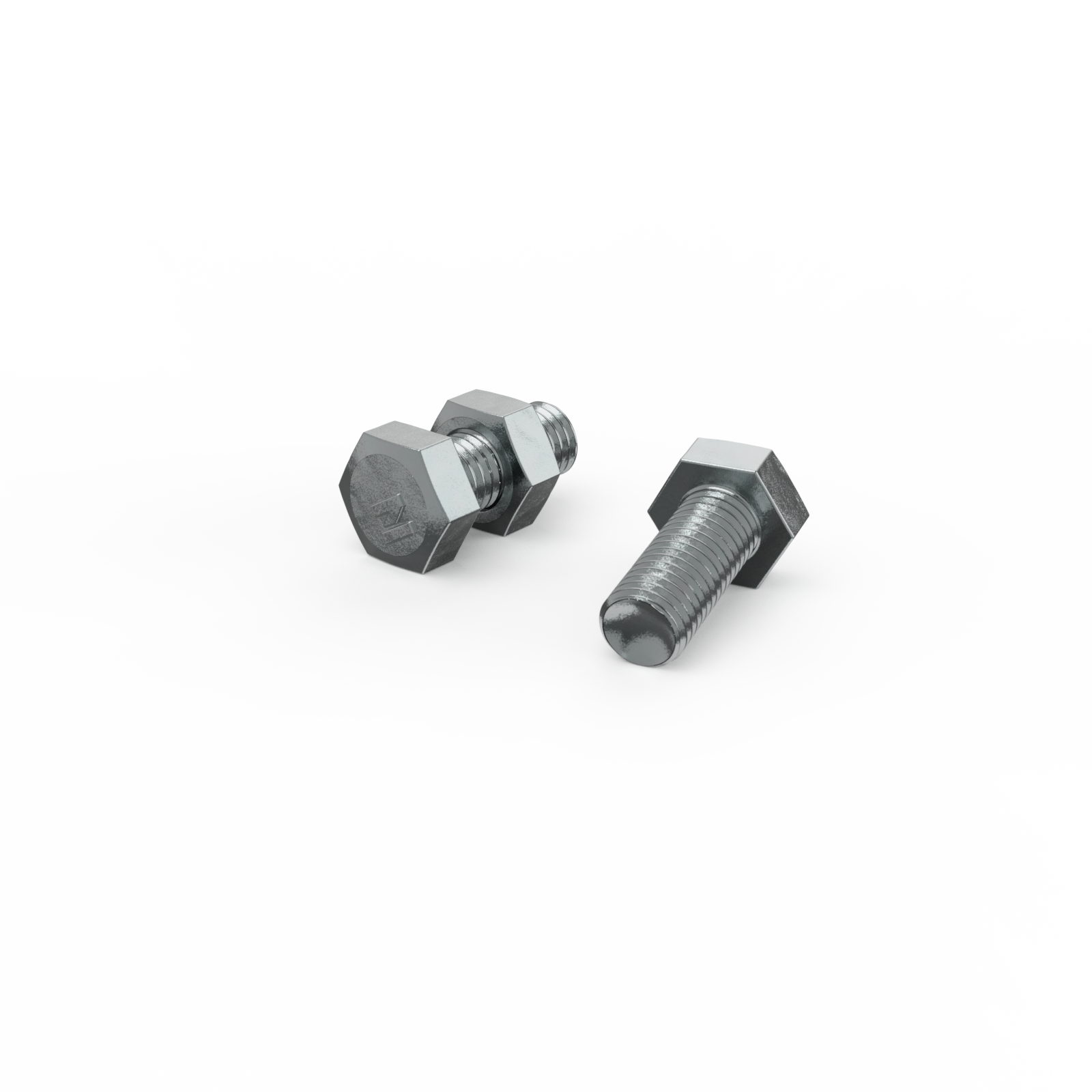 Zenith M10 x 25mm Zinc Plated Hex Head Bolts and Nuts - 25 Pack