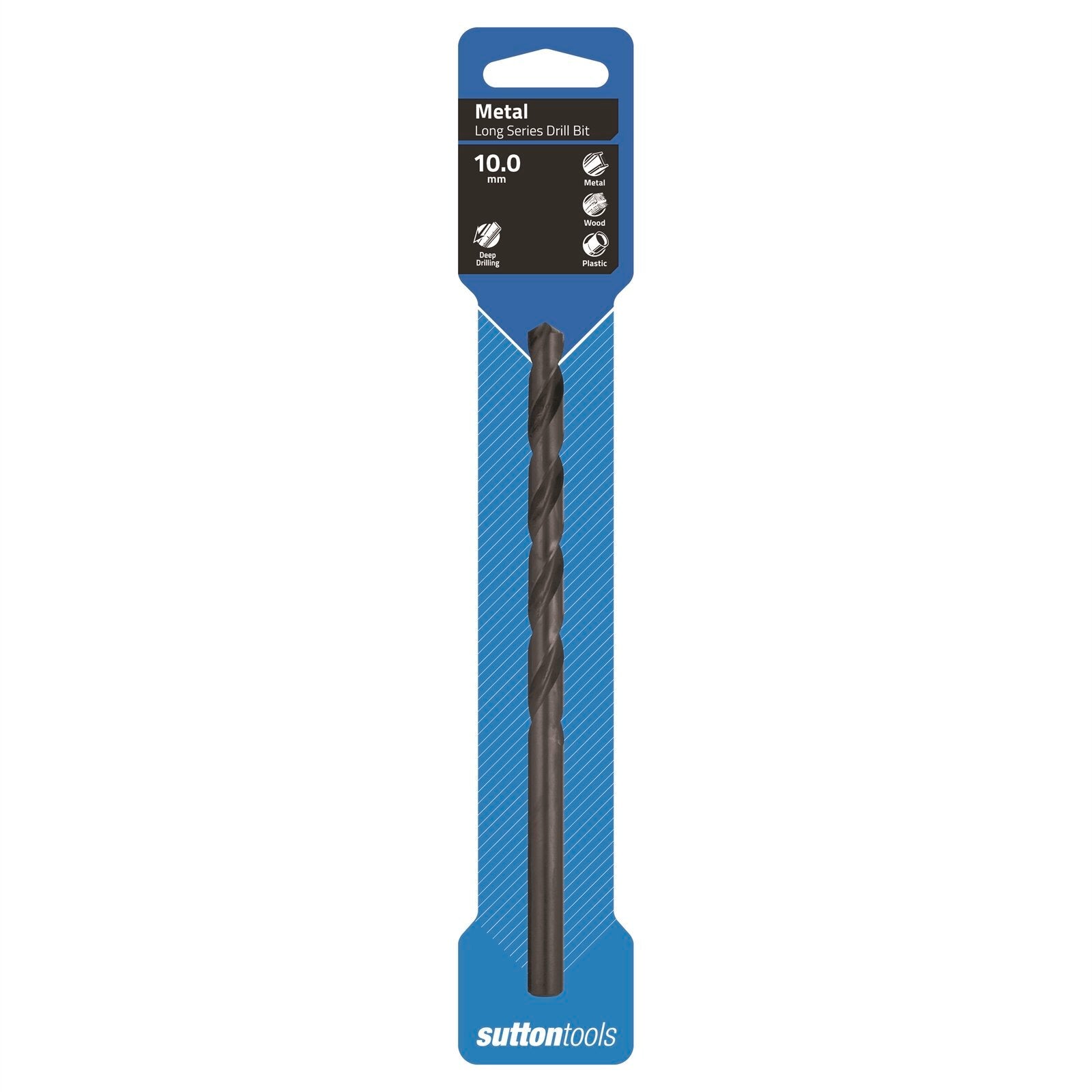 Sutton Tools 10mm Long Series Jobber Drill Bit, M2 HSS, 111mm Depth