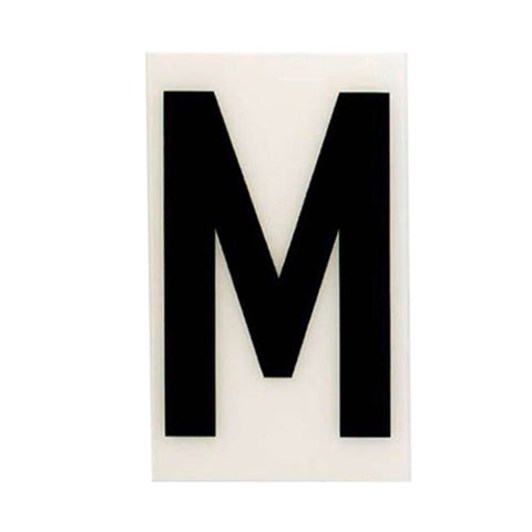 Sandleford 85mm White Self Adhesive House Letter M - Durable Polycarbonate - SuperSaverAU - view 1