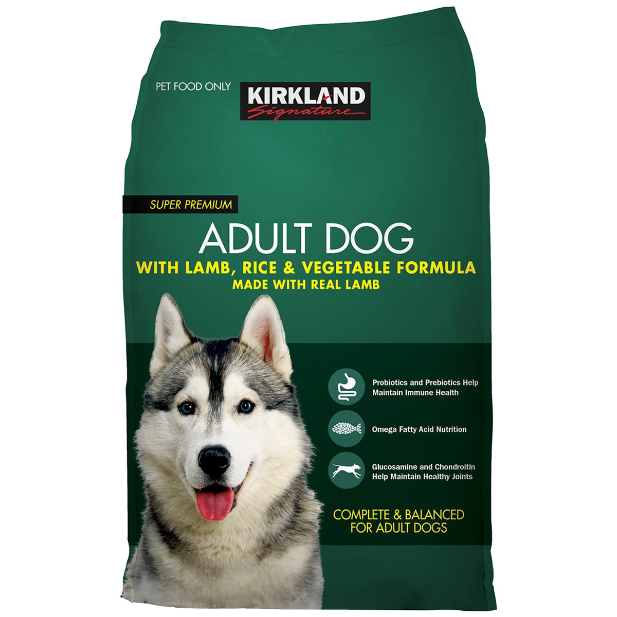 Kirkland Signature Dog Food with Lamb Rice And Vegetable 18kg - SuperSaverAU - view 1