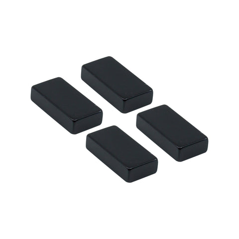Everhang 25 x 12.5mm Neodymium Rare Earth Block Magnet 4 Pack - Black