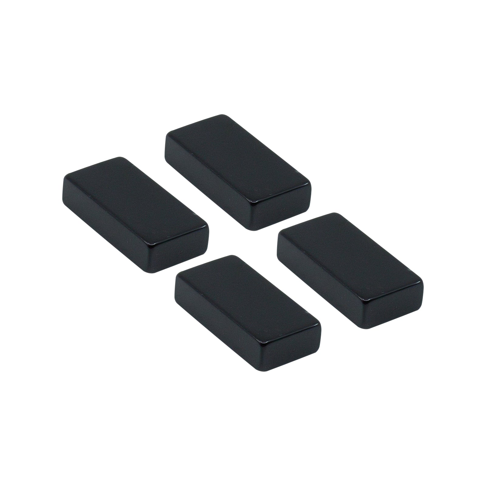 Everhang 25 x 12.5mm Neodymium Rare Earth Block Magnet 4 Pack - Black