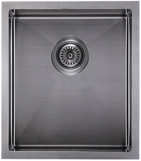 Abey Piazza single bowl sink - stainless steel - removable drainer - top, under or flush mount - CR340B