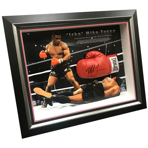 Icons of Sport Iron Mike Tyson Signed Everlast Boxing Framed Glove - SuperSaverAU - view 1