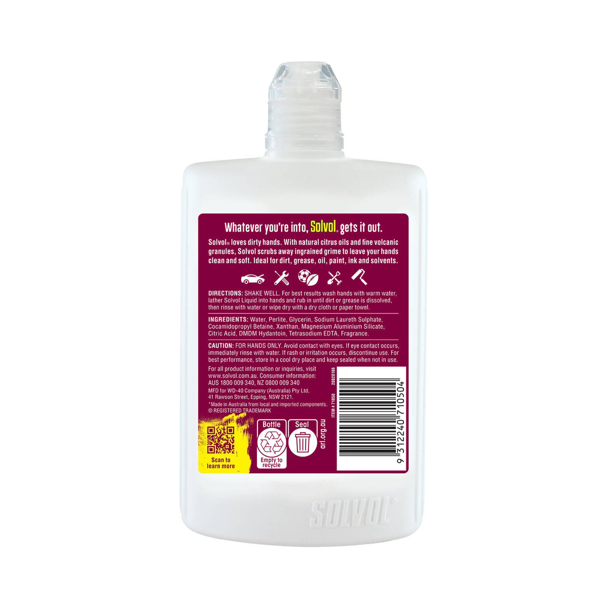 Solvol 500ml Liquid Hand Cleaner with Citrus Oils and Fine Granules