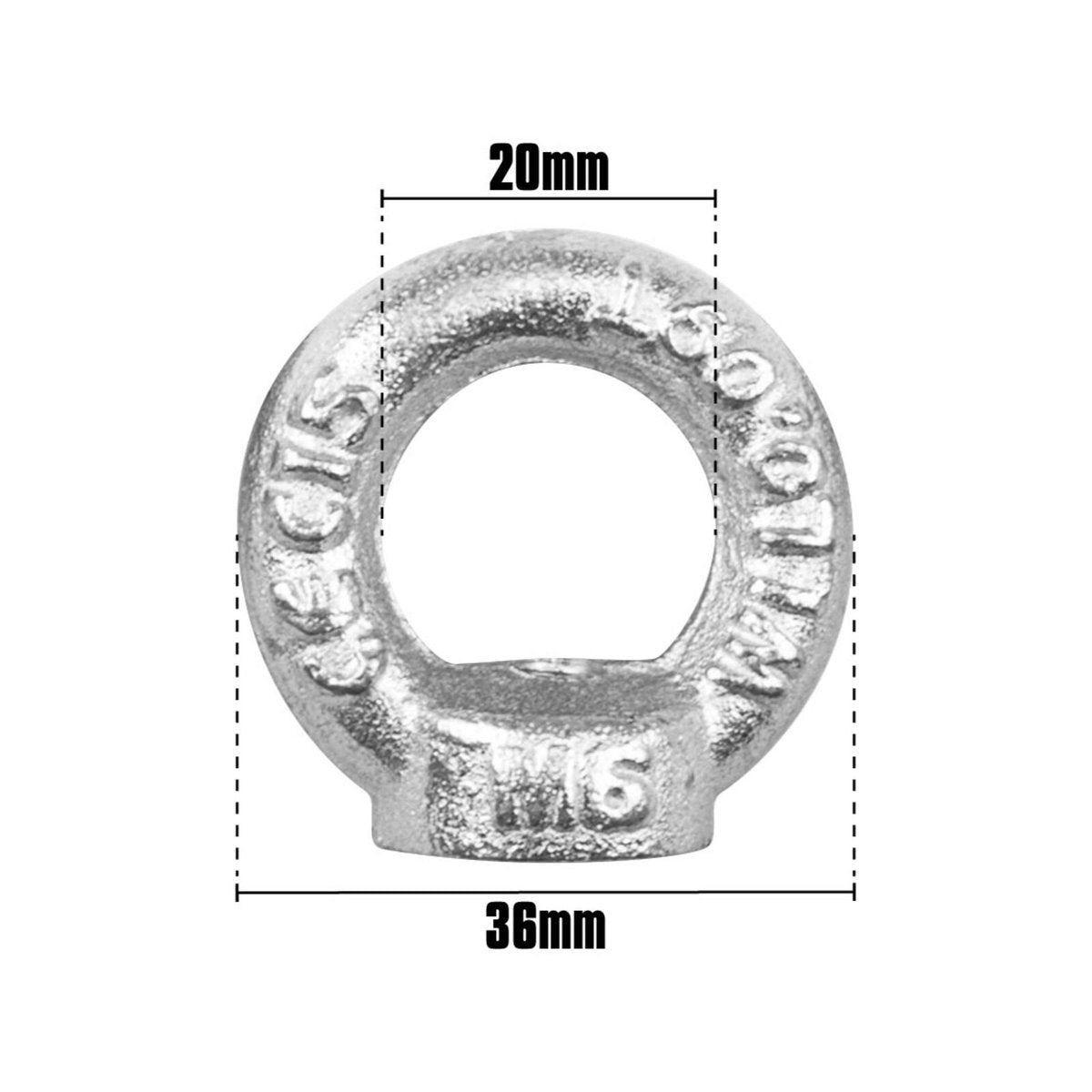 Pinnacle Eye Nut - 20mm - Zinc Plated - Heavy Duty - SuperSaverAU - view 2