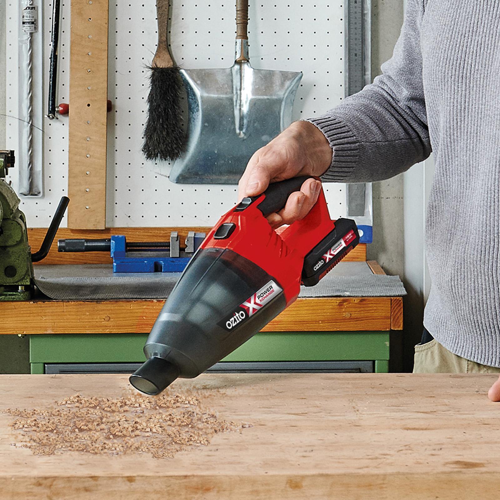 Ozito PXC 18V Cordless Hand Vacuum PXHVS-250 - Skin Only, Sure Grip Handle