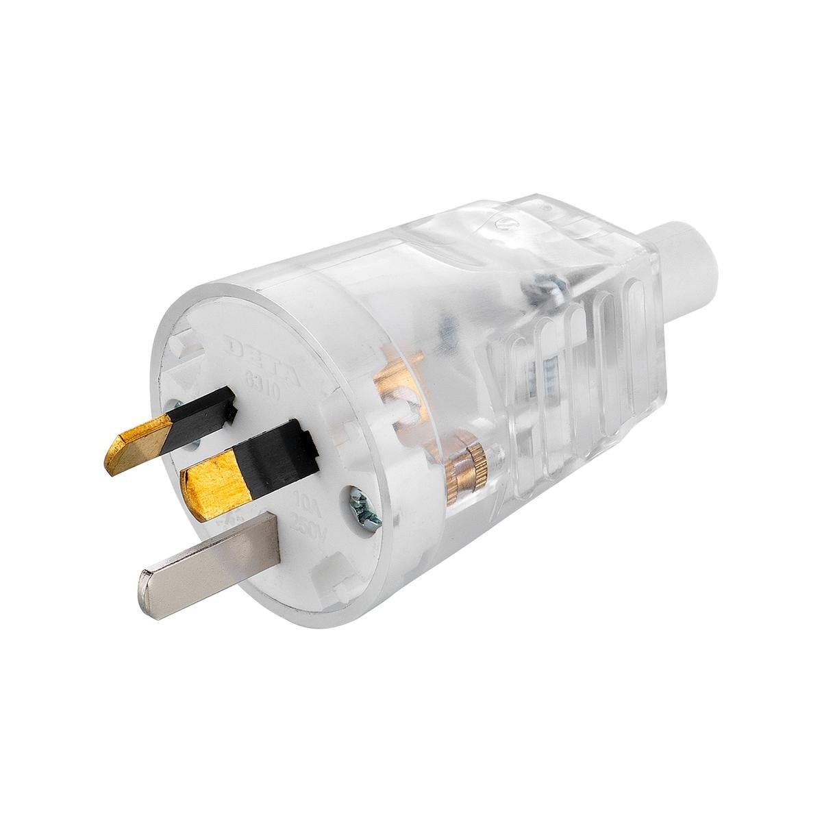 Deta Heavy Duty Rewireable Plug - 10A - Plastic - Rear Entry - SuperSaverAU - view 1