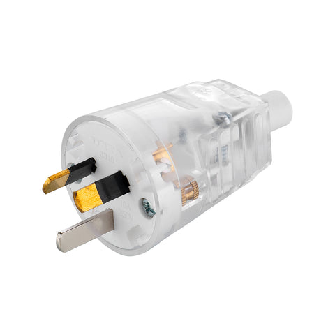 DETA 10A 250V Heavy Duty Rewireable Plug Top Rear Entry Clear