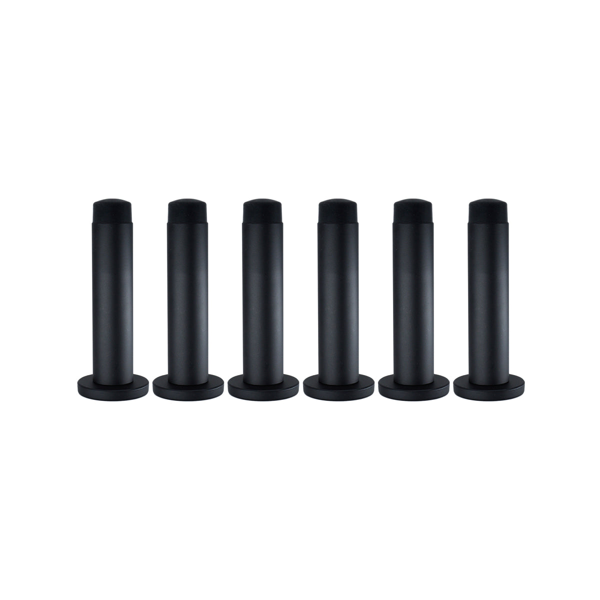 Adoored 85mm Black Monument Door Stop - 6 Pack