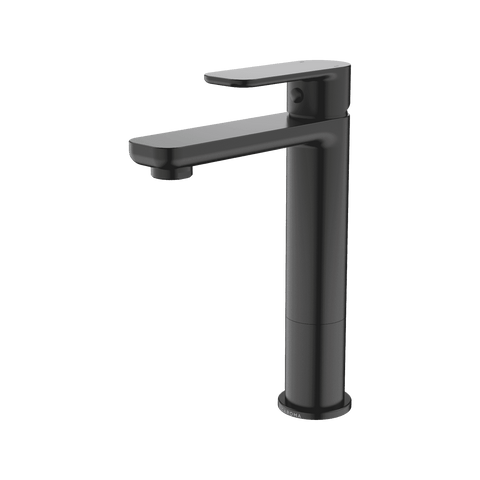 Caroma Luna Mid Basin Mixer Satin Black Lead Free Brass WELS 6 Star 4.5L/min