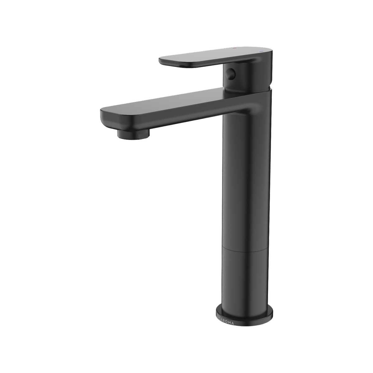 Caroma Luna Mid Basin Mixer Satin Black Lead Free Brass WELS 6 Star 4.5L/min