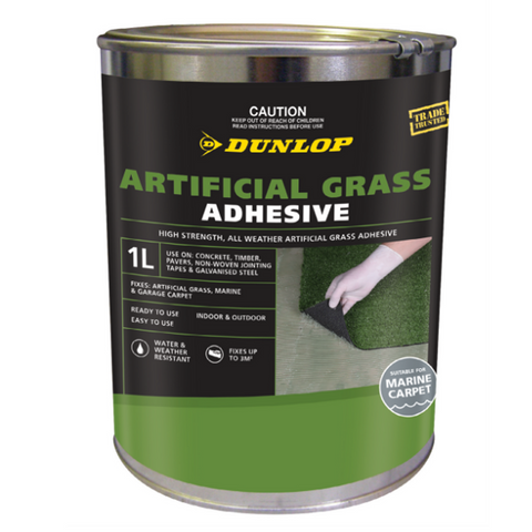 Dunlop 1L Artificial Grass Adhesive, Weather & UV Resistant Indoor/Outdoor