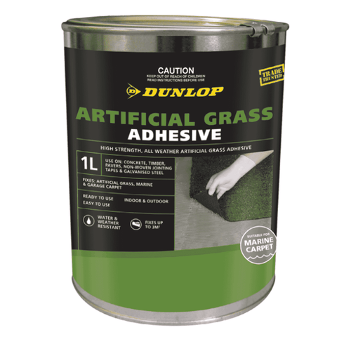 Dunlop 1L Artificial Grass Adhesive, Weather & UV Resistant Indoor/Outdoor