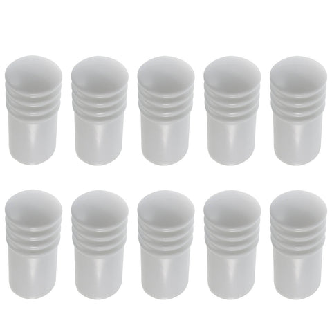 Adoored 75mm White Cushion Door Stop - Wall Mounted, 10 Pack