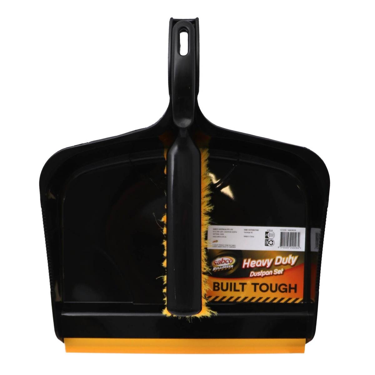 Sabco Bulldozer Dustpan & Brush Set, Black Polypropylene with PET Bristles