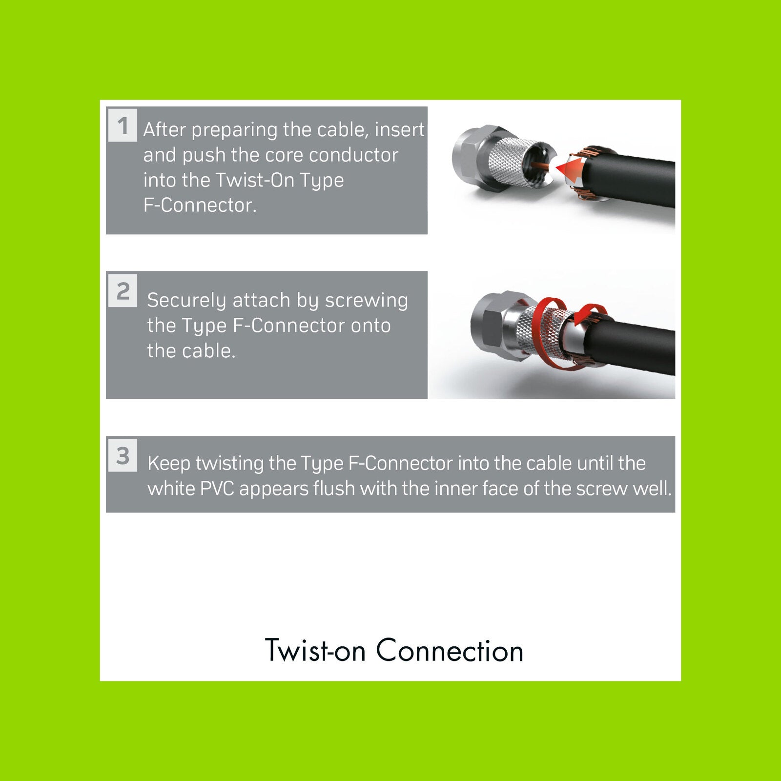 Antsig F59 Type Twist-On Plug for RG59 Cable Nickel Plated AP075