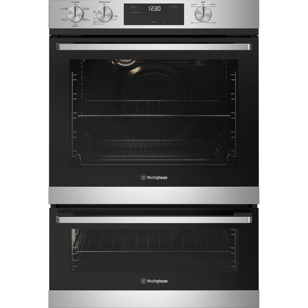 Westinghouse 60cm Multi-Function Oven and Grill - Stainless Steel, Separate Grill, Fast Heat Up - WVE6565SD